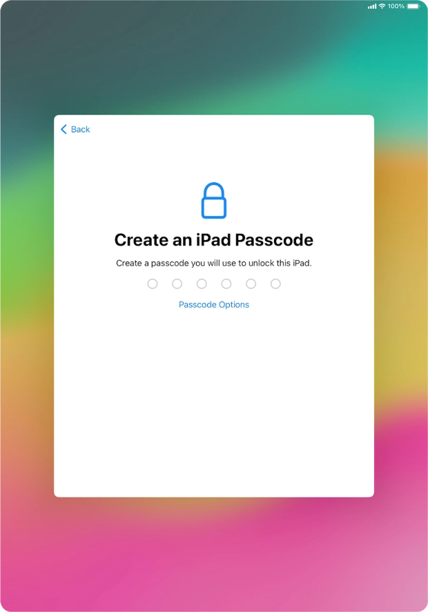 Press Passcode Options. Press Passcode Options.