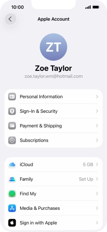 Press iCloud.