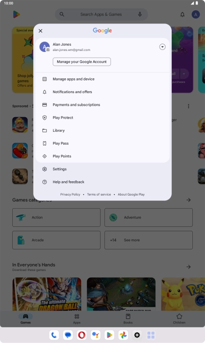 Press Manage apps and device.