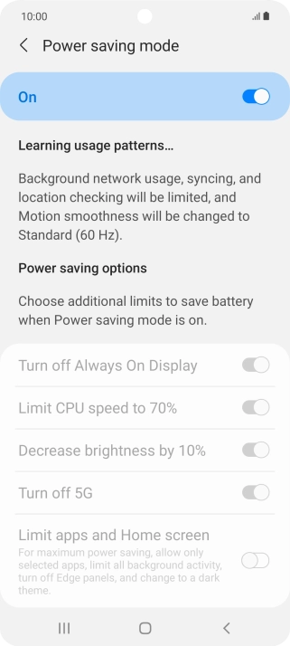 Press the Home key to return to the home screen.