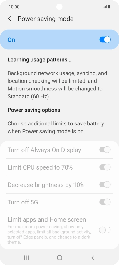 Press the Home key to return to the home screen.