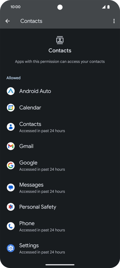 Press the required app. Press the required app.