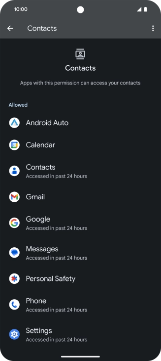 Press the required app. Press the required app.