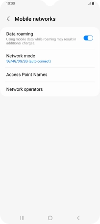 Press Network mode.