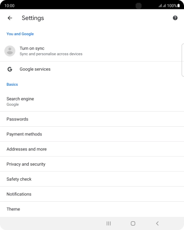 Press Privacy and security. Press Privacy and security.