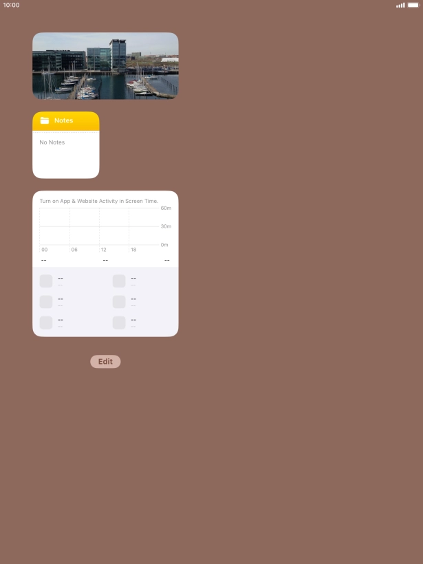 Press and hold the required Widget Stack.