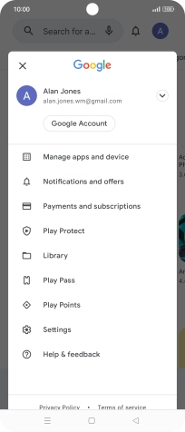 Press Manage apps and device. Press Manage apps and device.