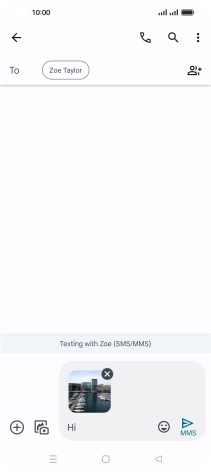 Press the send icon. Press the send icon.