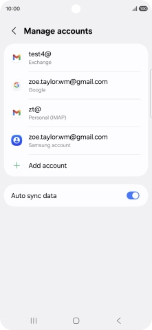 Press the required email account. Press the required email account.