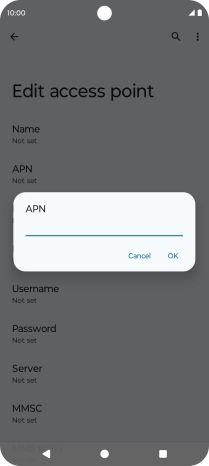 Key in wap.vodafone.co.uk and press OK.