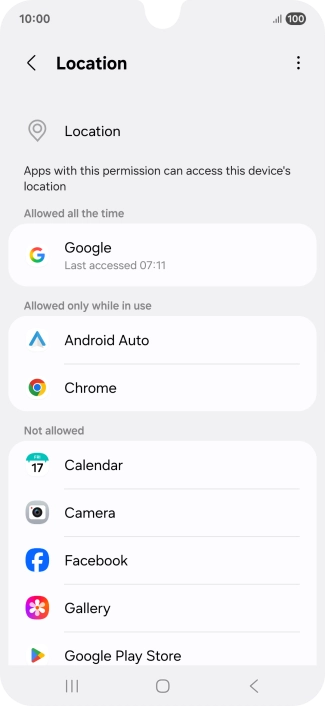 Press the required app. Press the required app.