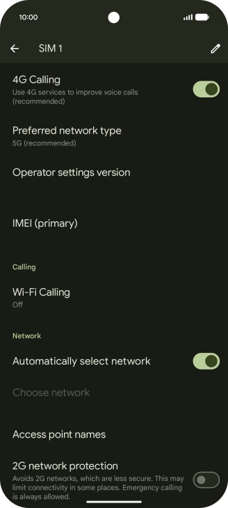 Press the indicator next to 