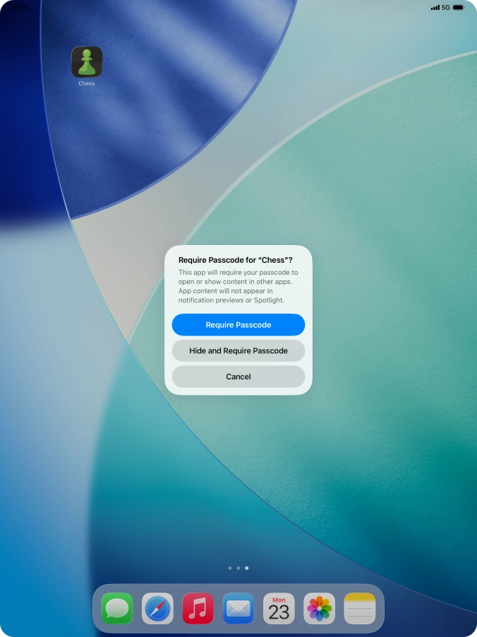 Press Require Passcode. Press Require Passcode.
