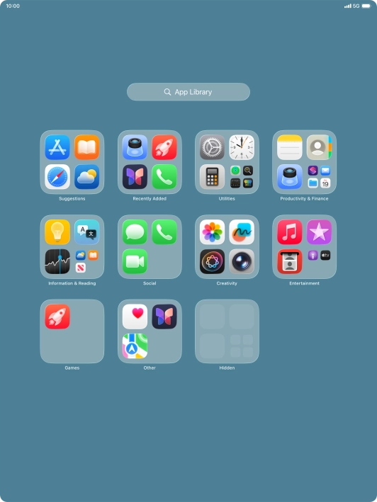 Press the required app.