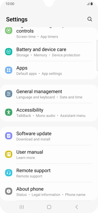 Press About phone.