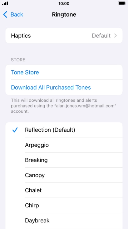Press the required ring tones to hear them.
