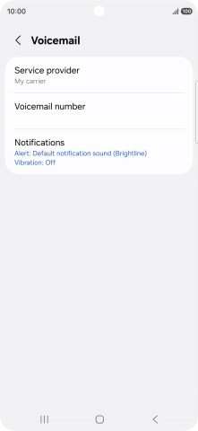 Press Voicemail number. Press Voicemail number.