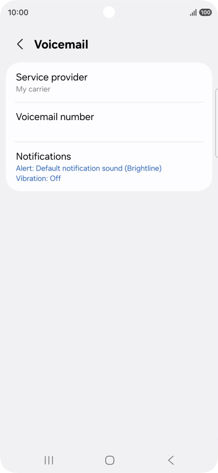 Press Voicemail number. Press Voicemail number.