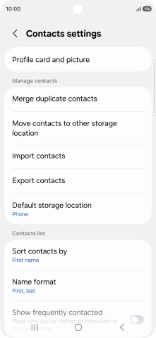 Press Import contacts. Press Import contacts.