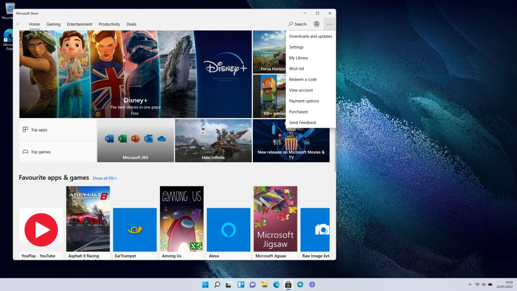 Click Downloads and updates. Click Downloads and updates.