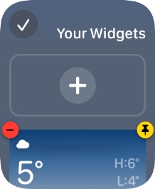 Press the add widget icon and go to the required widget. Press the add widget icon and go to the required widget.