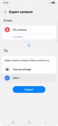 Press Export.