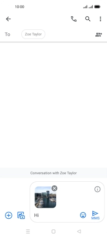 Press the send icon when you've finished your picture message.
