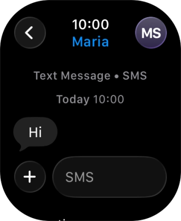Press SMS.