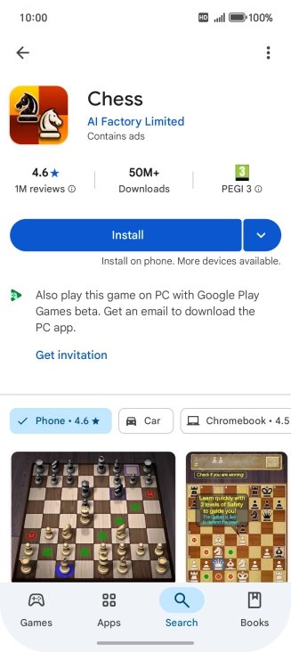 Press Install and follow the instructions on the screen to install the app. Press Install and follow the instructions on the screen to install the app.
