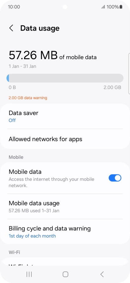 Press Data saver.
