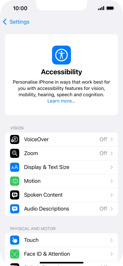 Press Display & Text Size.