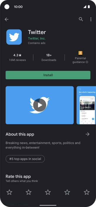 Press Install and follow the instructions on the screen to install the app.