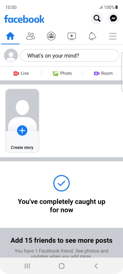 Press the text input field. Press the text input field.
