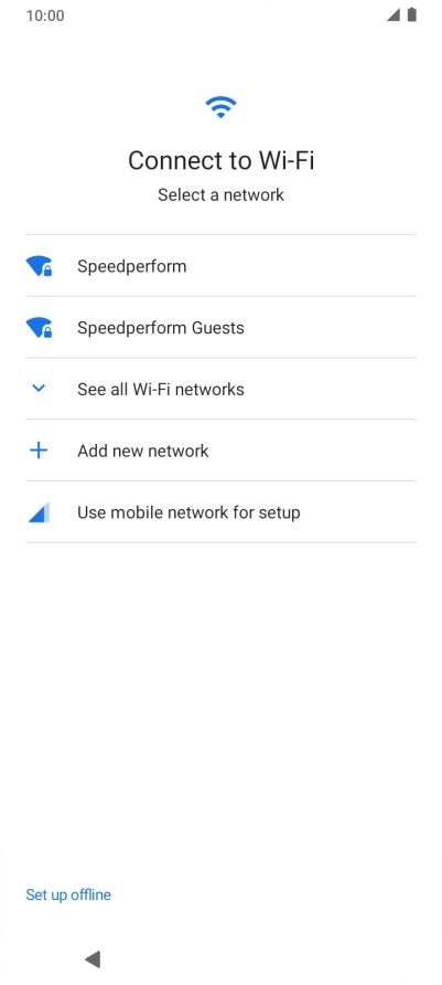 Press the required Wi-Fi network. Press the required Wi-Fi network.