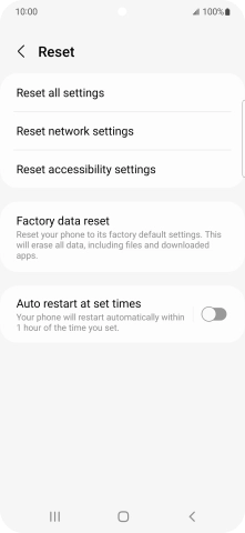 Press Factory data reset. Press Factory data reset.