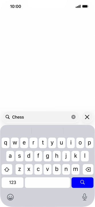 Press the search icon. Press the search icon.