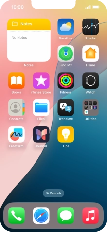 If you're using a Widget Stack: slide up or down on the stack to select the required widget.