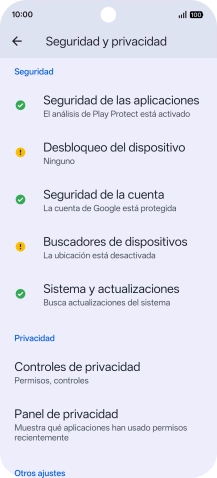 Pulsa Controles de privacidad. Pulsa Controles de privacidad.