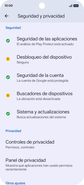 Pulsa Controles de privacidad. Pulsa Controles de privacidad.