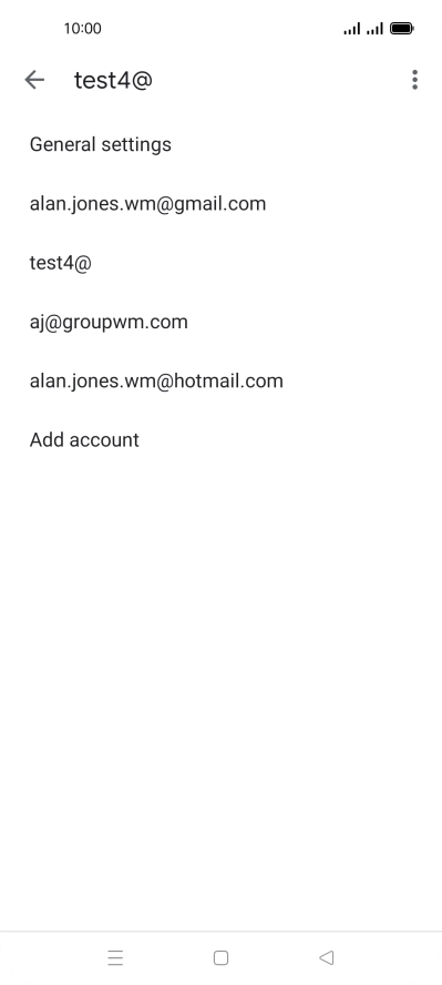 Press the required account. Press the required account.