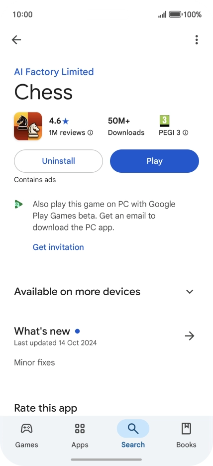 Press Uninstall.