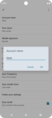 Key in the required account name and press OK.