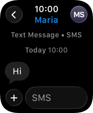 Press SMS.