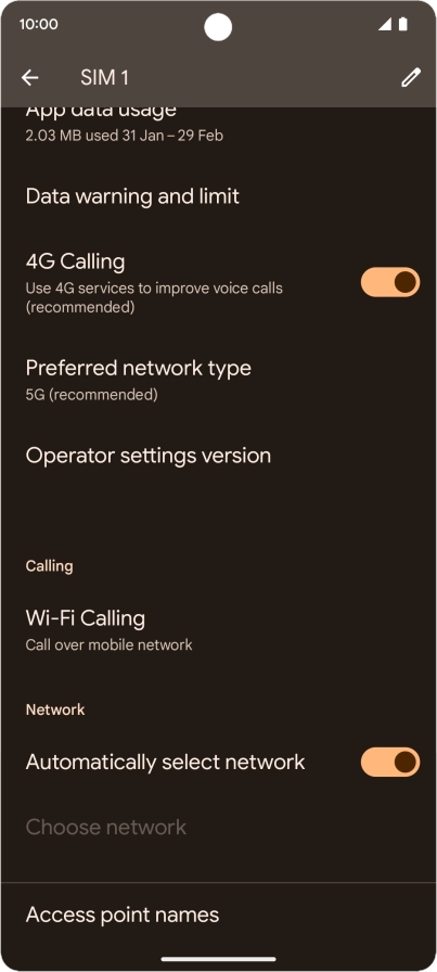 Press the indicator next to 