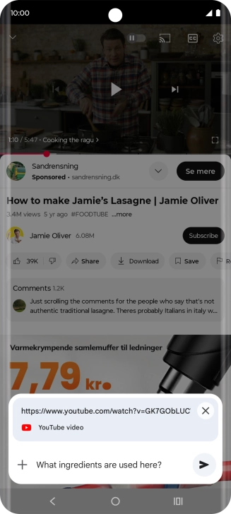 Follow the instructions on the screen to type or speak the required question for the video. Follow the instructions on the screen to type or speak the required question for the video.