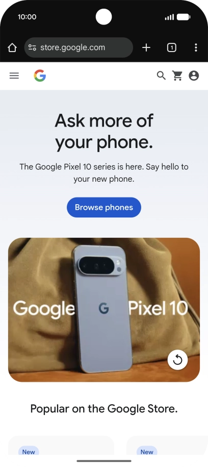Press the menu icon. Press the menu icon.