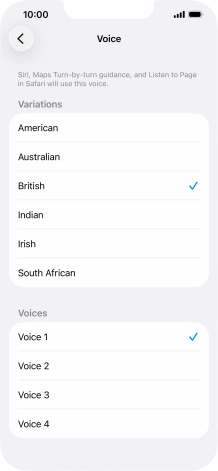 Press the required accent.