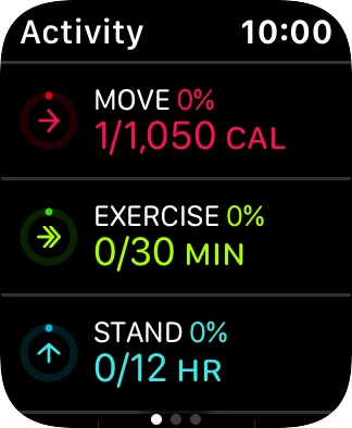Keep sliding upwards to see the number of steps, distance and number of floors you've covered.