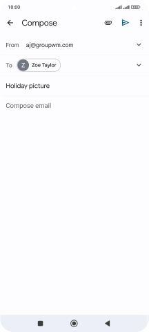 Press the text input field. Press the text input field.