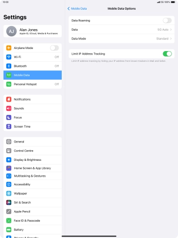 Press Data Mode.